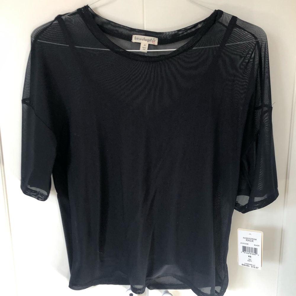 Sheer blouse with tank